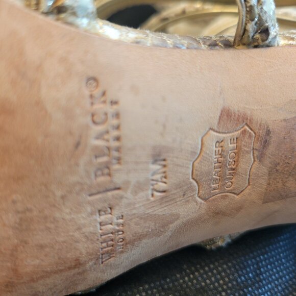 Heeled Dressy Strappy Sandals WHITE HOUSE BLACK MARKET - Picture 3 of 5